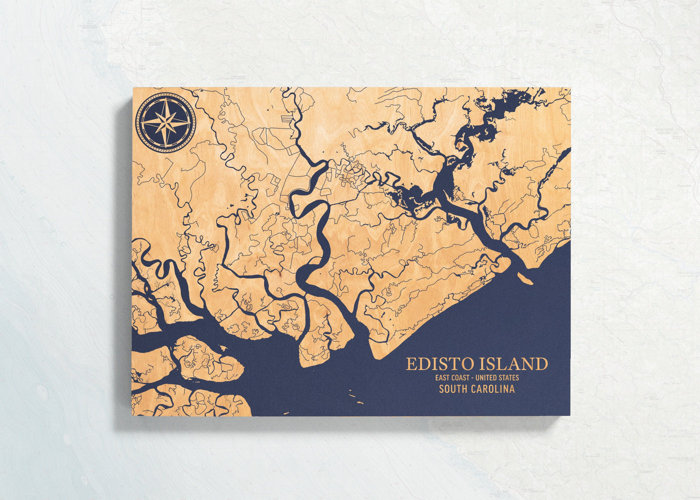 Edisto Island, South Carolina U.S. Coastal Map