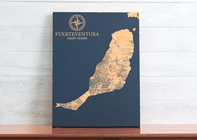 Fuerteventura, Canary Islands, Spain International Coastal Map