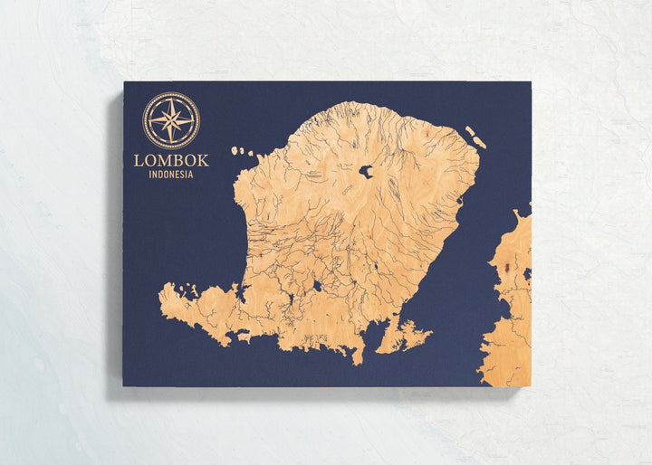 Lombok, Indonesia International Coastal Map