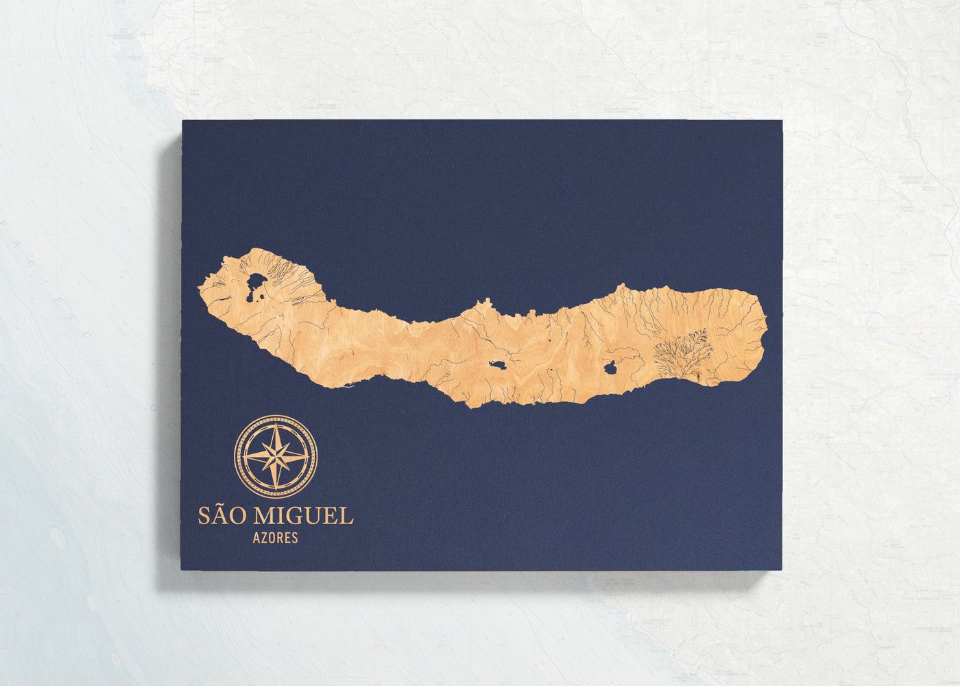 Sao Miguel, Azores, Portugal International Coastal Map