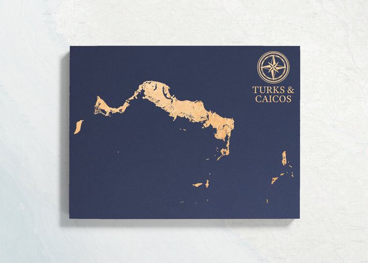 Turks &amp; Caicos International Coastal Map