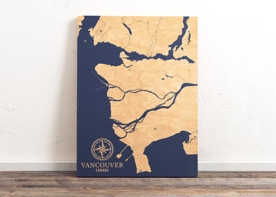Vancouver, Canada International Coastal Map