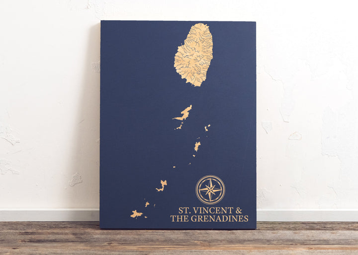 St. Vincent &amp; The Grenadines International Coastal Map