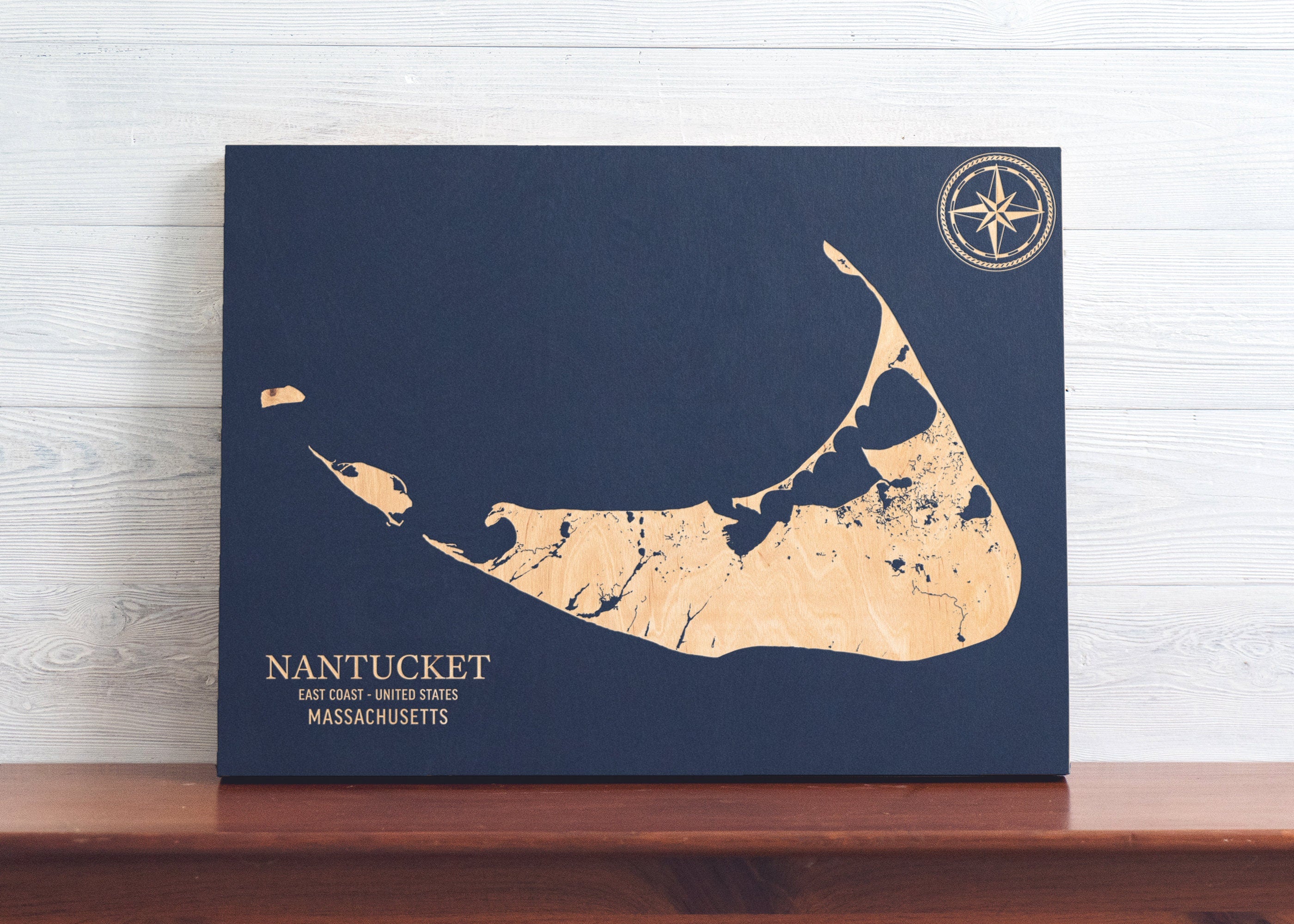 Nantucket, Massachusetts Map Coast Chart – Benoit's Design Co.