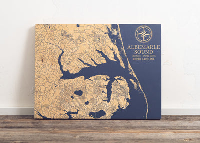 Albemarle Sound, North Carolina U.S. Coastal Map