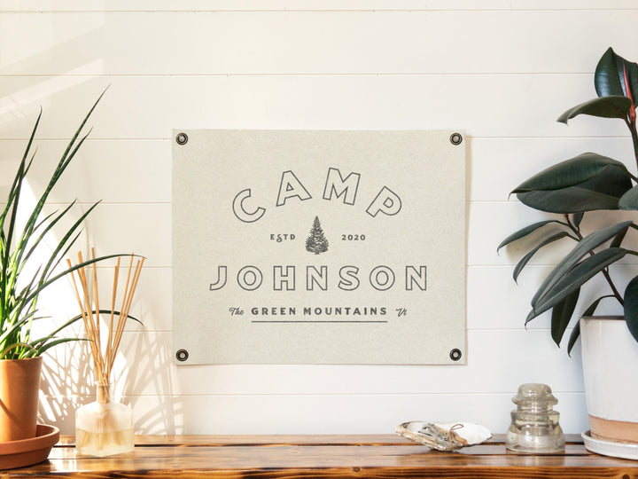 Custom Camp Name Felt Banner