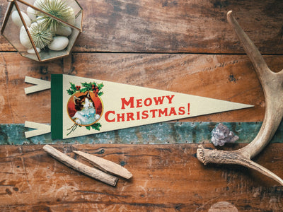 Meowy Christmas Felt Pennant