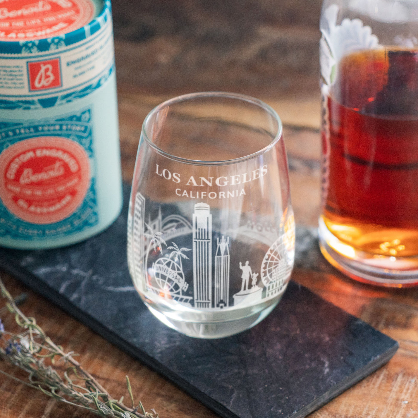 Los Angeles, California Skyline Glasses