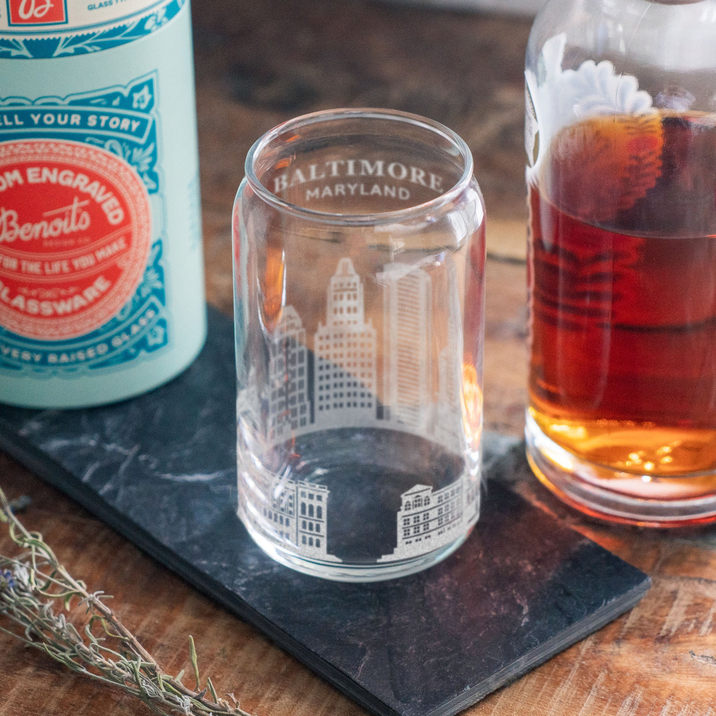 Baltimore, Maryland Skyline Glasses