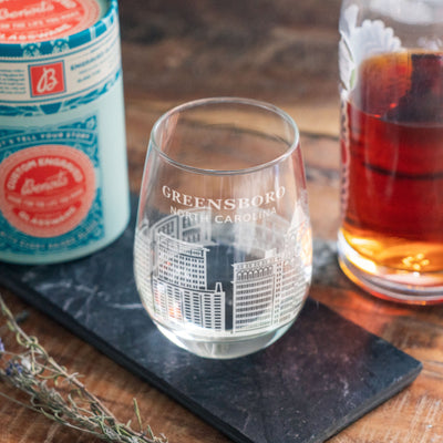 Greensboro, North Carolina Skyline Glasses