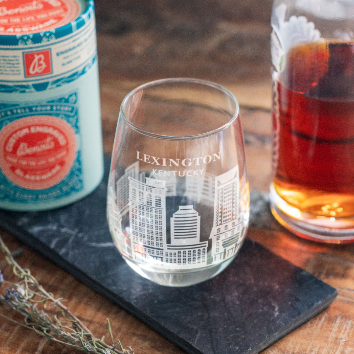 Lexington, Kentucky Skyline Glasses