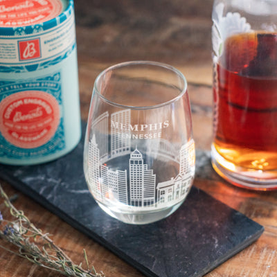 Memphis, Tennessee Skyline Glasses