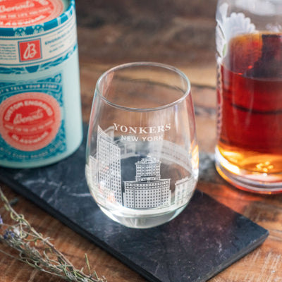 Yonkers, New York Skyline Glasses