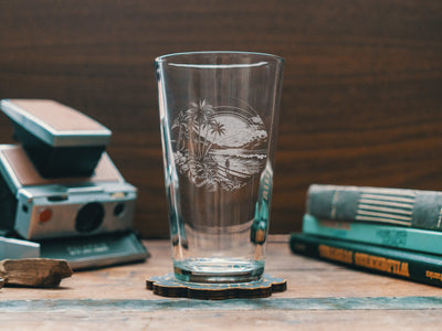 Footprints in the Sand Scene Glasses