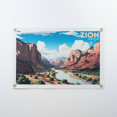 Zion National Park Felt Banner