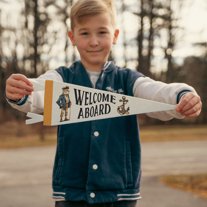 Welcome Aboard Felt Pennant