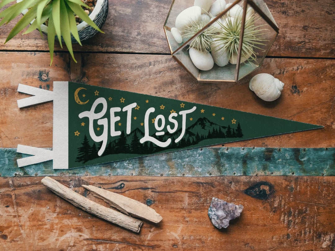 Get Lost Felt Pennant