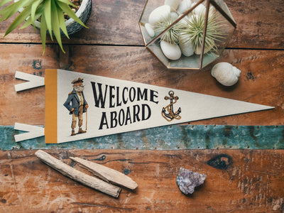 Welcome Aboard Felt Pennant