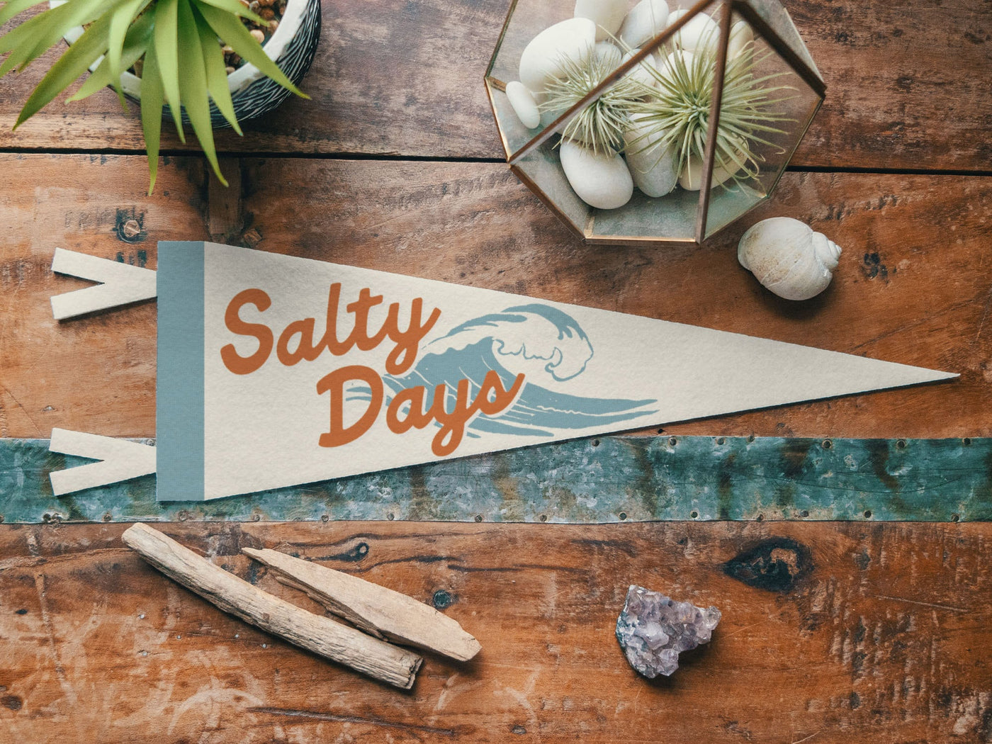 Salty Days Felt Pennant